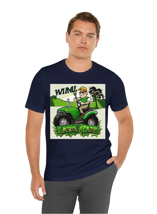 I want a t-shirt for a lawn care business called WML Lawn Care