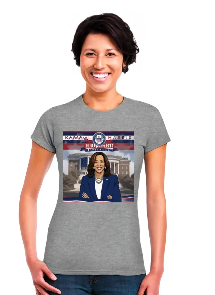 Kamala Harris Howard University Bison For President with Howard University logo in the background