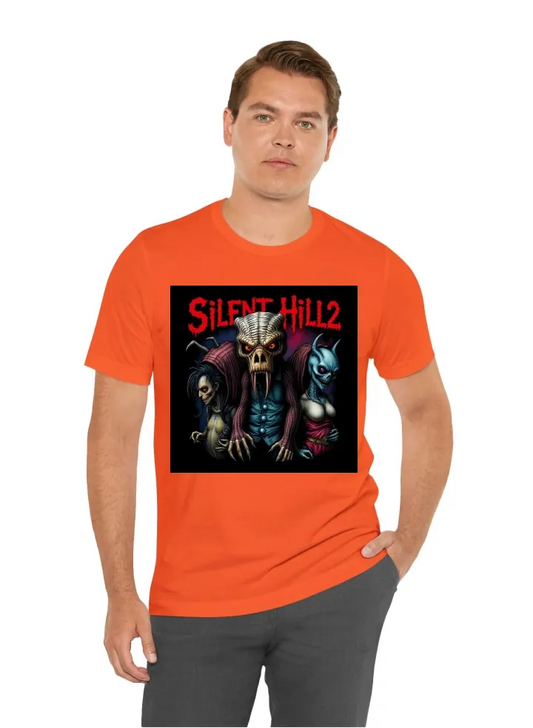 I want a cute funny shirt with the characters of Silent Hill 2 a video game