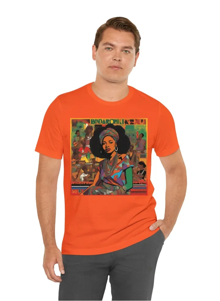 I want a tshirt with: band name 'Keisha Martin &The Jamrock Soul Xperience' retro, caset tape and vinyl with name