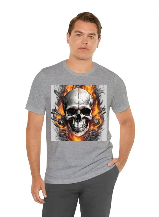 Skull with fire