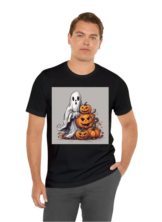 Halloween ghost with pumpkin