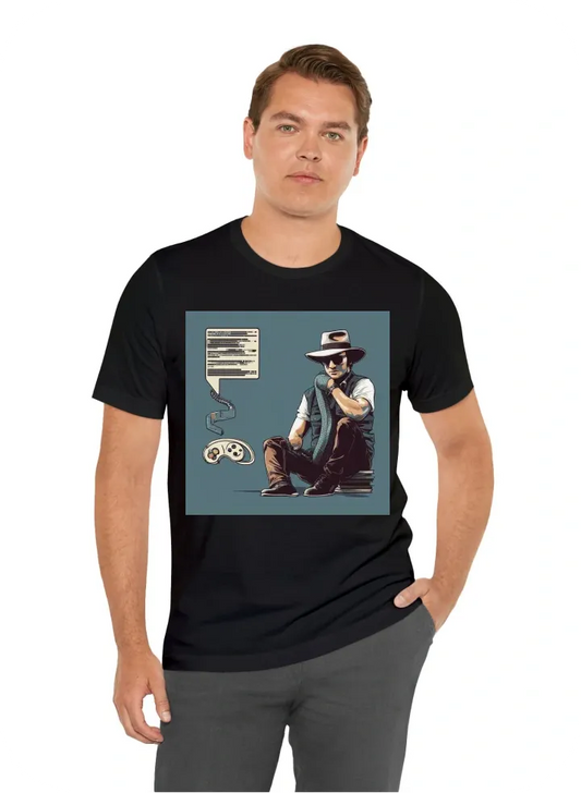 An you generate funny print for t-shirt with programming language that is python and is styled like quentin tarantino movie?