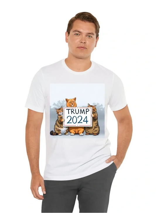 Cats holding up trump 2024 sign