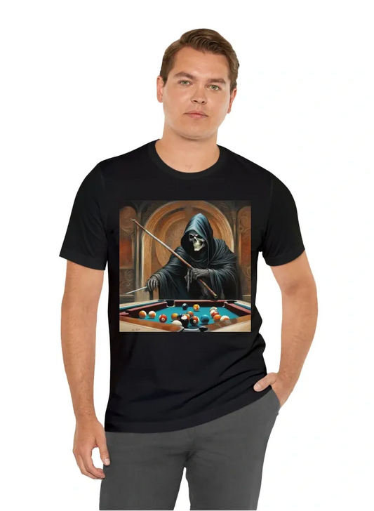 Grim reaper shooting pool