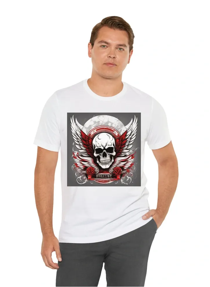 Skull Wings Red White