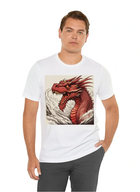 I want a t-shirt  with a red fire breathing dragon