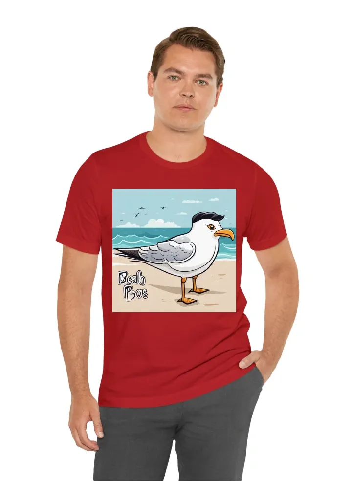 Seagull cartoon text that says beach bois