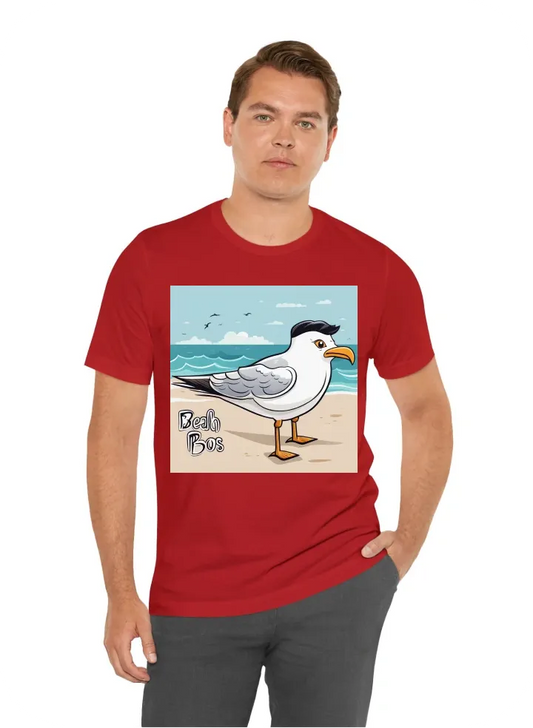 Seagull cartoon text that says beach bois