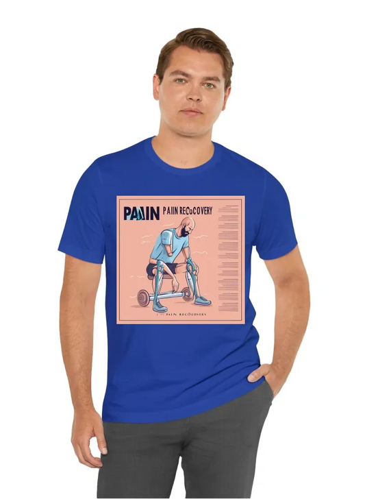 Orthopedic theme with words pain and recovery