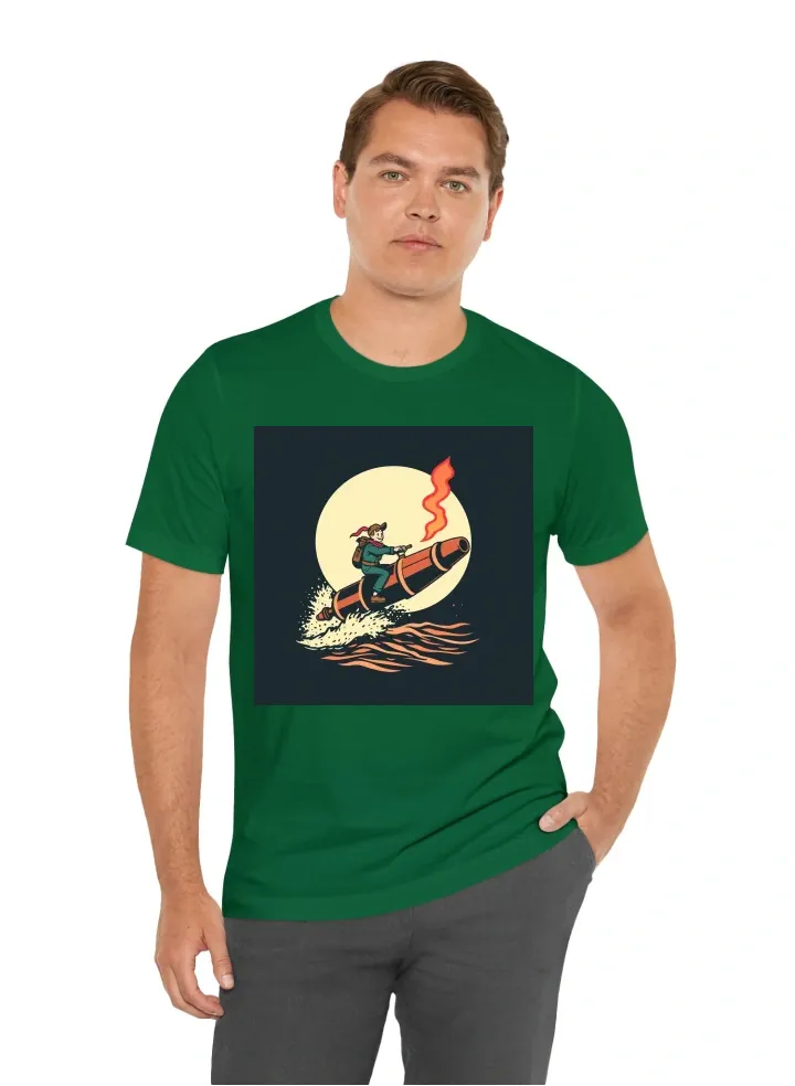 I want T-Shirt with:peter pan riding a torpedo