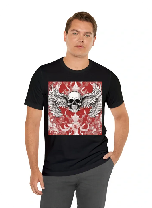 Skull Wings Red White