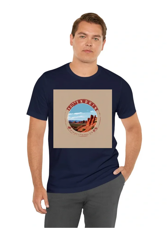 T-shirt with southern utah red rocks and sun