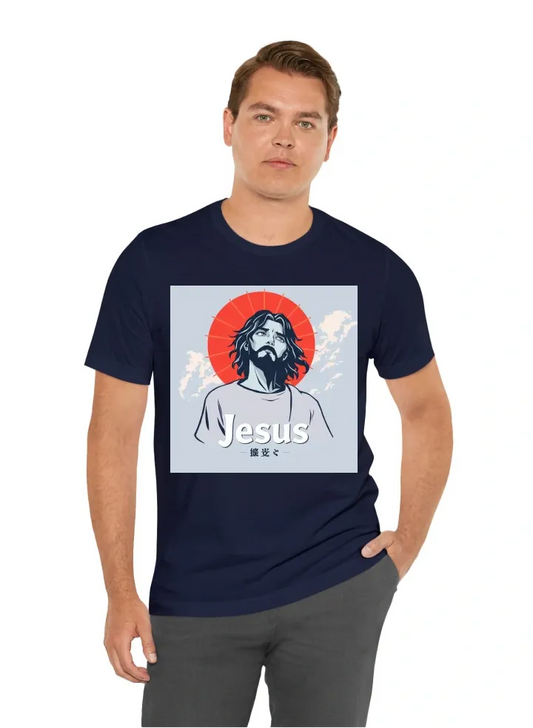 T-shirt, Japanese, Christian, the word Jesus, anime,