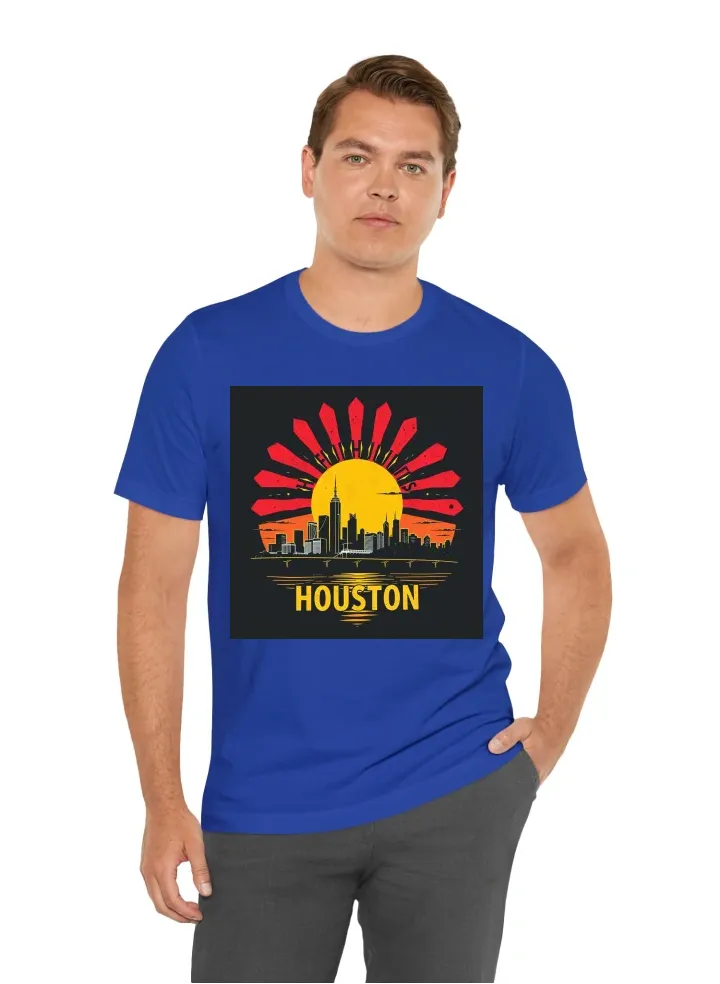 Filipino sun and houston skyline vintage graphic tshirt