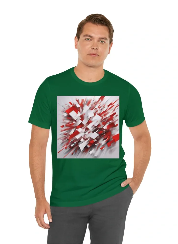 An abstract Pictures that represent patriotic, youth with color white and red and framless