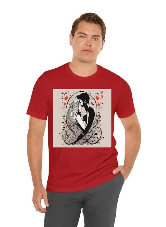 7 unisex t-shirt that show to a couple, a husband or a wife that they make love tonight. A beautiful design with sweet heart that if they wear it they will understand what is going to happen that day