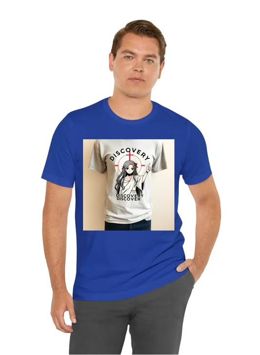 T-shirt, Japanese, Christian, the word DISCOVERY CHURCH, Jesus with anime girl