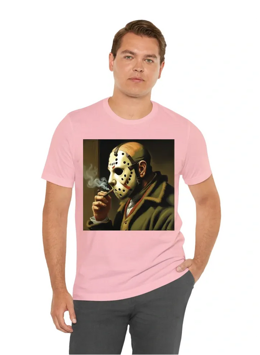 Jason voorhees smoking a pipe