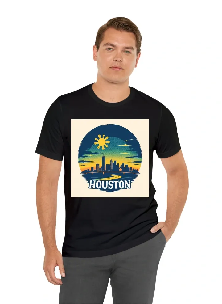 Filipino sun and houston skyline vintage graphic tshirt