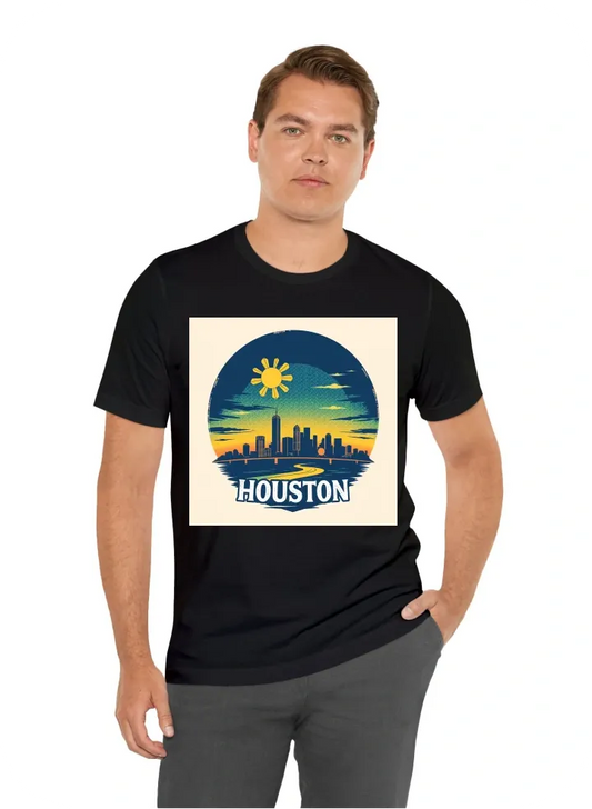 Filipino sun and houston skyline vintage graphic tshirt