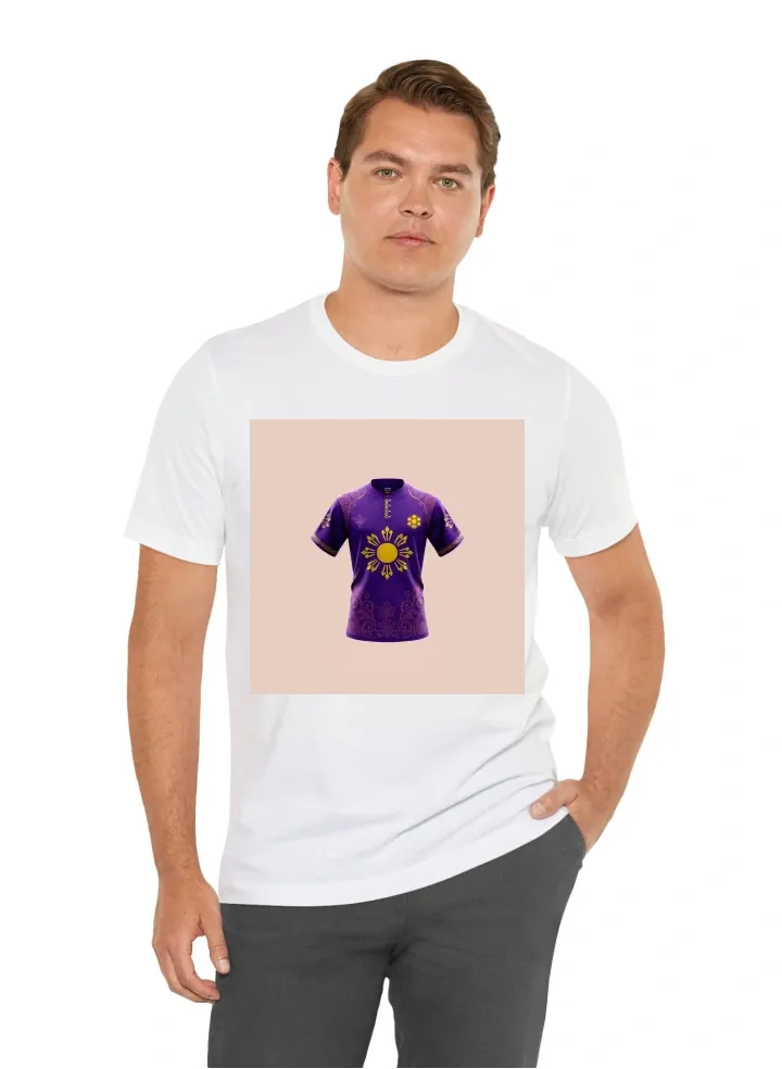 I want a t-shirt like jersey that is purple with designs that goes along with the culture of the Philippines