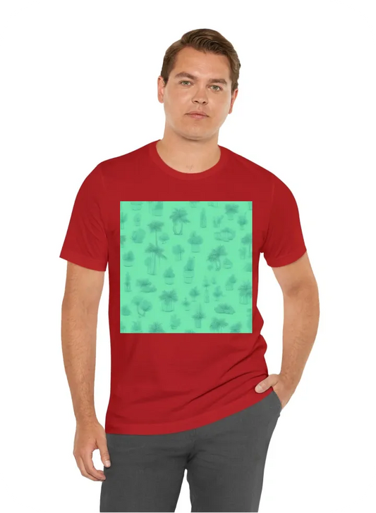 I want t-shirt with mint green blend with light blue in whole shirt