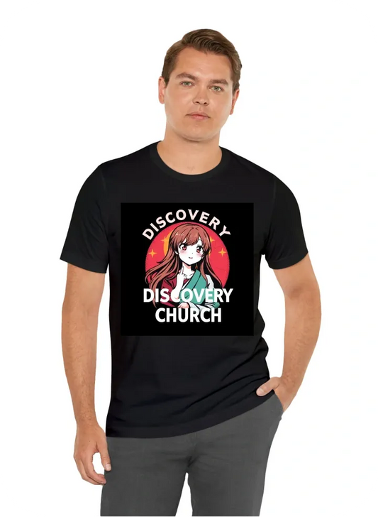 T-shirt, Japanese, Christian, the word DISCOVERY CHURCH, Jesus with anime girl