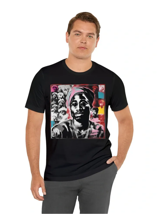 2Pac, Andy Warhol style, Painting, Retro, Black and White