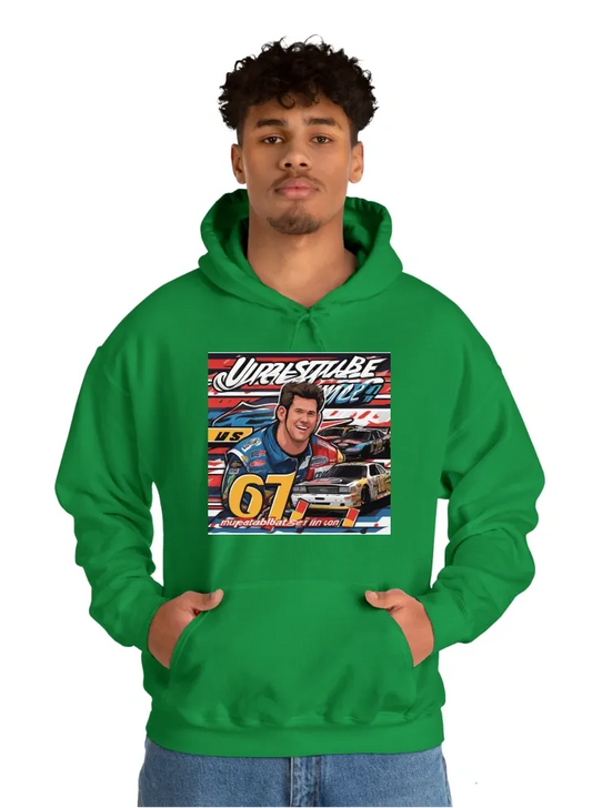 Says unbeatable  in cool font with nascar behind