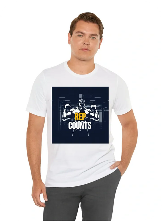 Every Rep Counts. i want the design to have a gym background