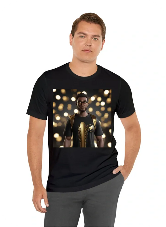 T shirt black gold DADET