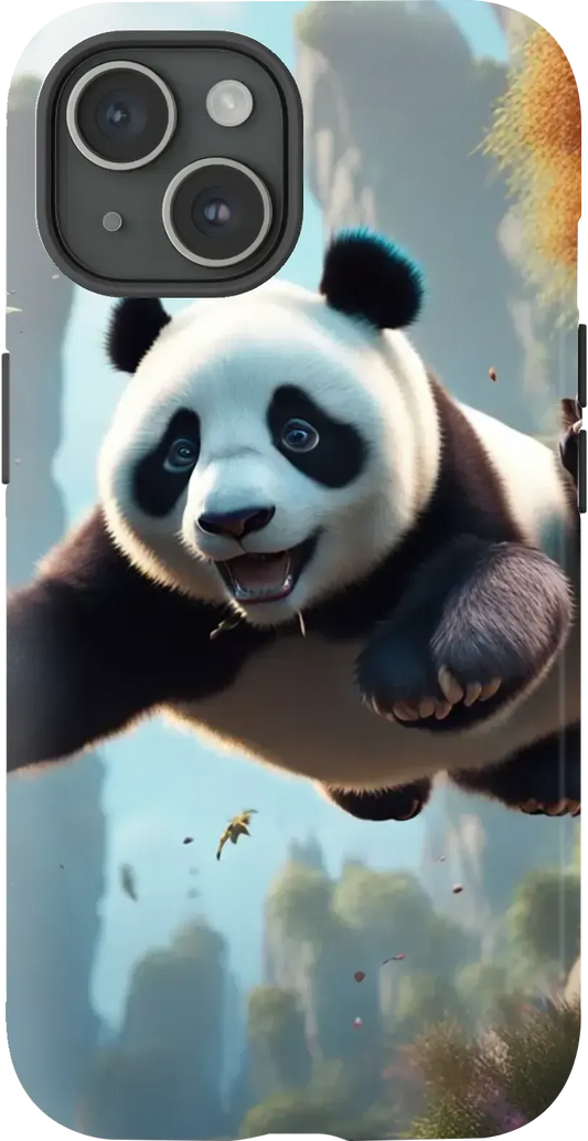 Panda jumping