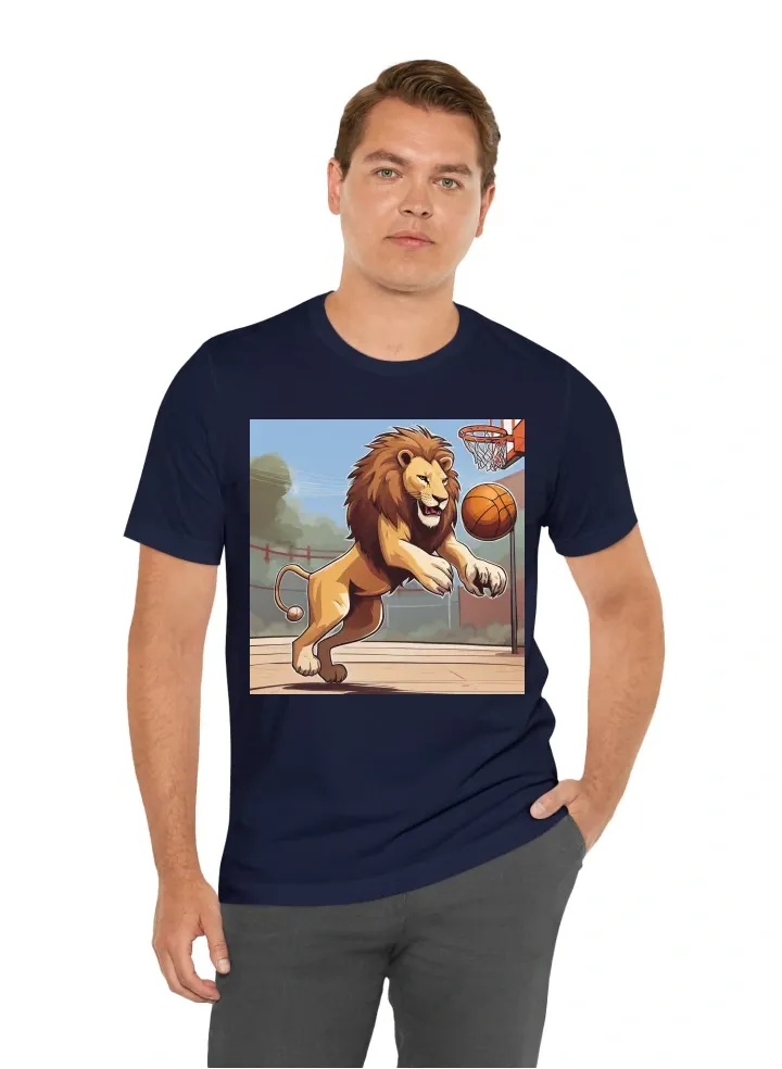 Lion plays basketball