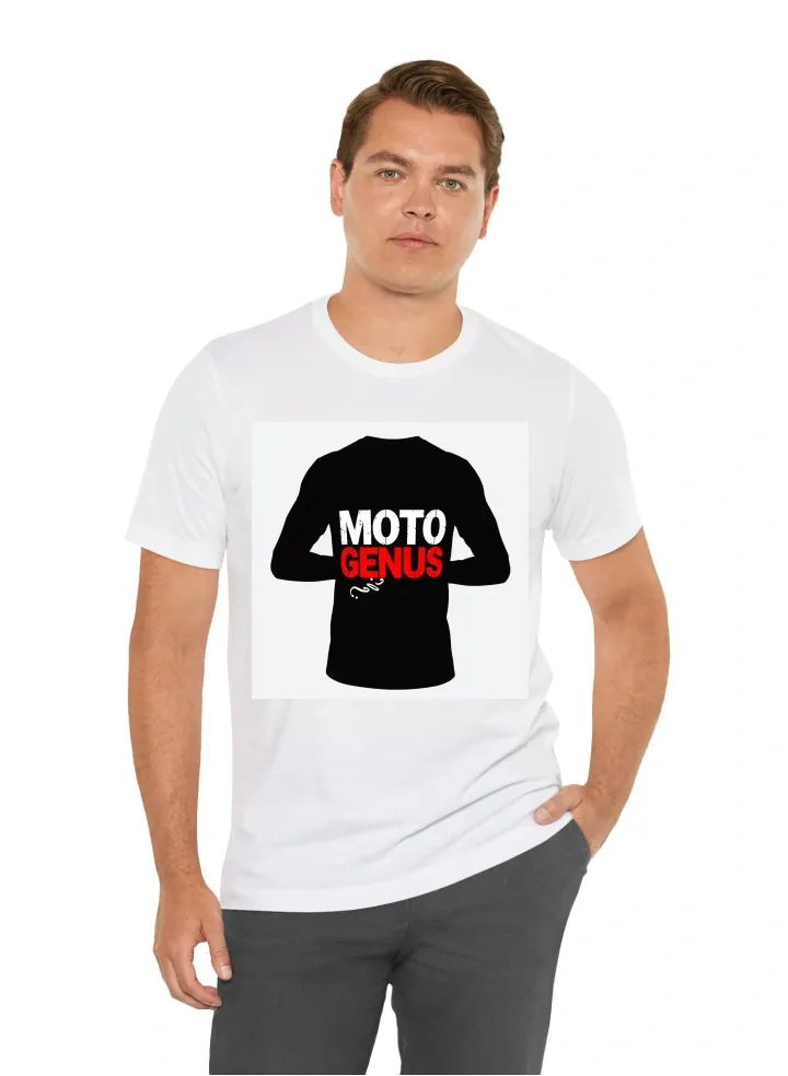 I want my t shirt with moto genius name and logo on it and 2 color in it one is red another is black. It will be a dress for my employee. and make it Cool with full sleave