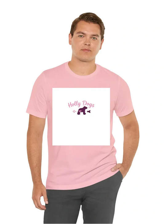 This is a shirt for a cross country race. Make it cute and girly with the name Holly Dogs on the front and a cute design to match. Make it baby pink.