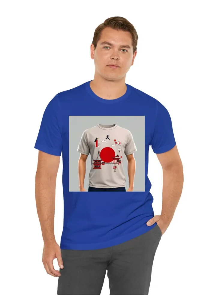 À simple t-shirt with emblematic japanese things