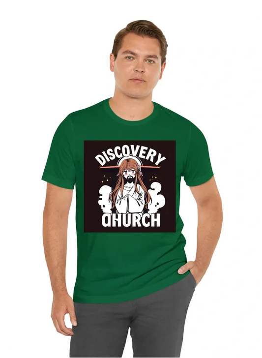 T-shirt, Japanese, Christian, the word DISCOVERY CHURCH, Jesus with anime girl