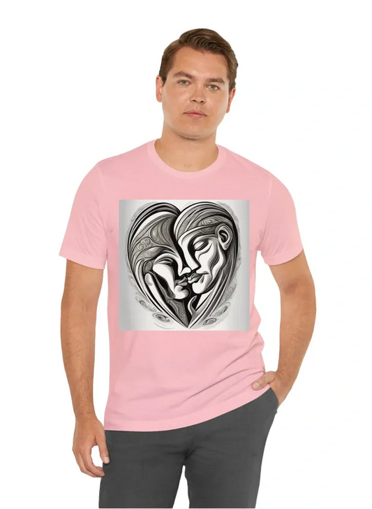 Unisex t-shirt that show to a couple, a husband or a wife that they make love tonight. A beautiful design with sweet heart that if they wear it they will understand what is going to happen that day