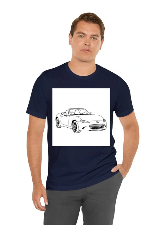 Mazda Miata Sketch from front angle view of car side no background