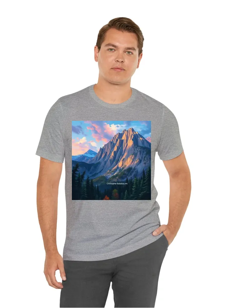 I want T-Shirt with: mountains or forest with short word phrase