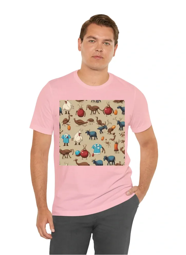 Bowling shirt with bowling lanes turkey, udders from a cow, moose, insect, octopus