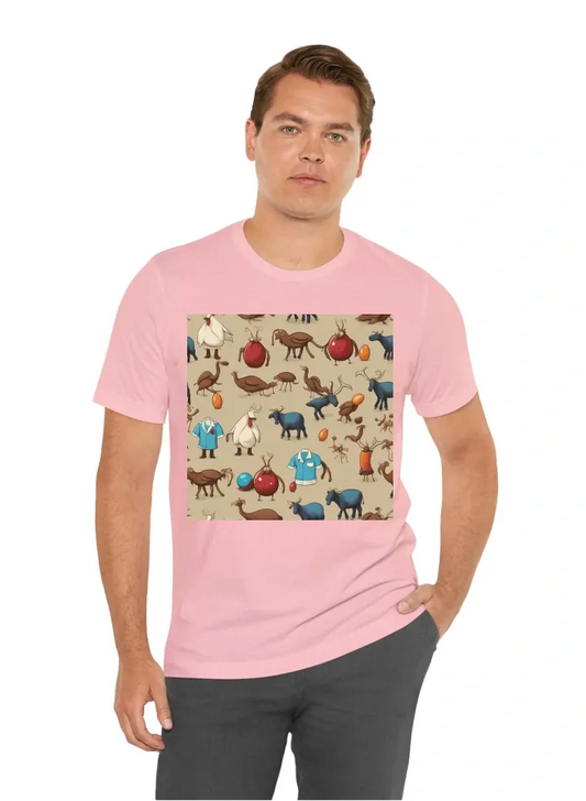 Bowling shirt with bowling lanes turkey, udders from a cow, moose, insect, octopus