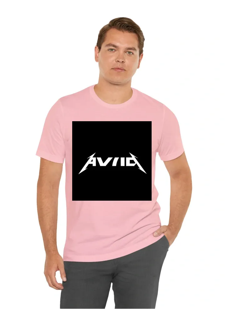 The metalica logo but with the word AVID instead only use two colors