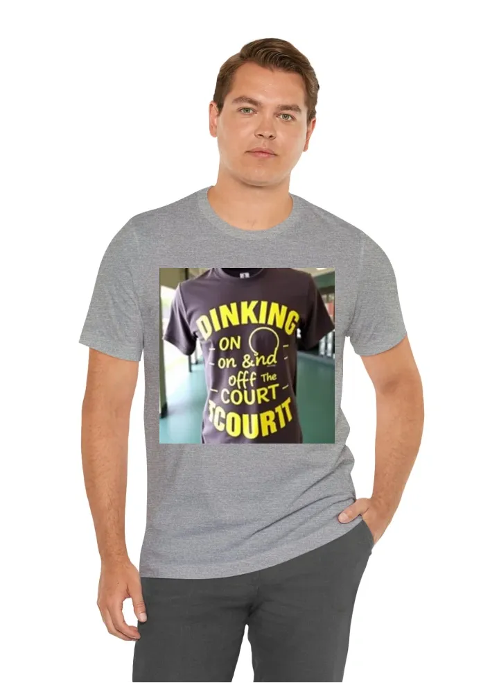 Pickleball shirt that says "dinking on and off the court"