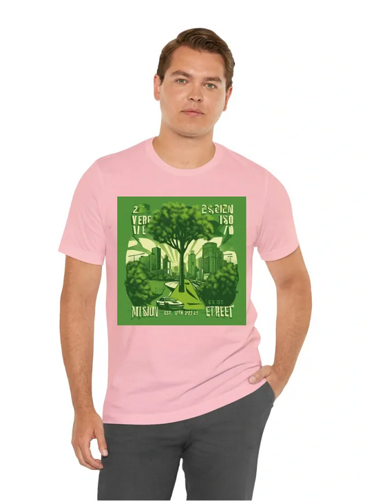 Graphic tshirt "Mission Verde" "Est. 2021" and trees 24th Street