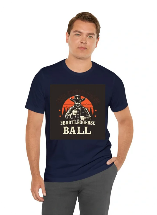 I want a t shirt design for a fundraiser  for the sheriffs posse  theme is bootleggers ball