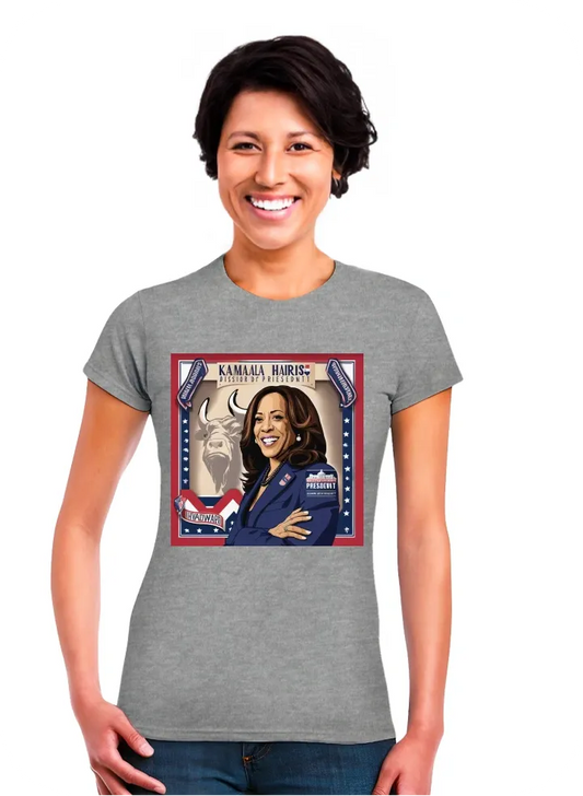 Kamala Harris Howard University Bison For President with Howard University logo in the background