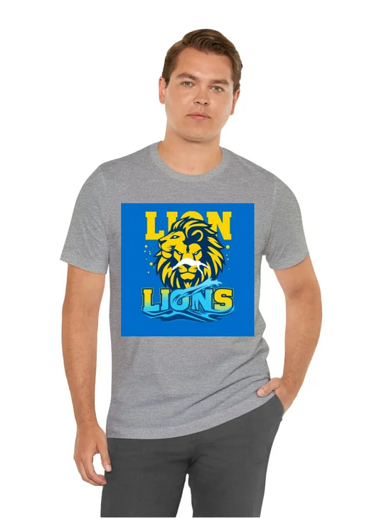 Create 3 sweat shirt designs with these ideas "Water Splash Lion: The lion head could be integrated into a large splash of water, with droplets and ripples surrounding it. The lion’s mane could even have wave-like textures to blend the aquatic theme with