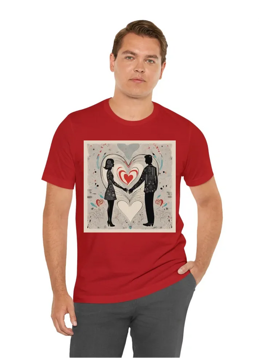 7 unisex t-shirt that show to a couple, a husband or a wife that they make love tonight. A beautiful design with sweet heart that if they wear it they will understand what is going to happen that day